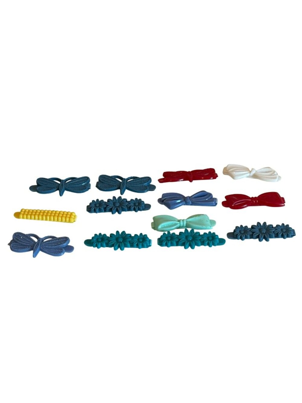 Vintage Goody Barrettes Hair Clip Lot Bows Flowers Butterflies Variety of Colors